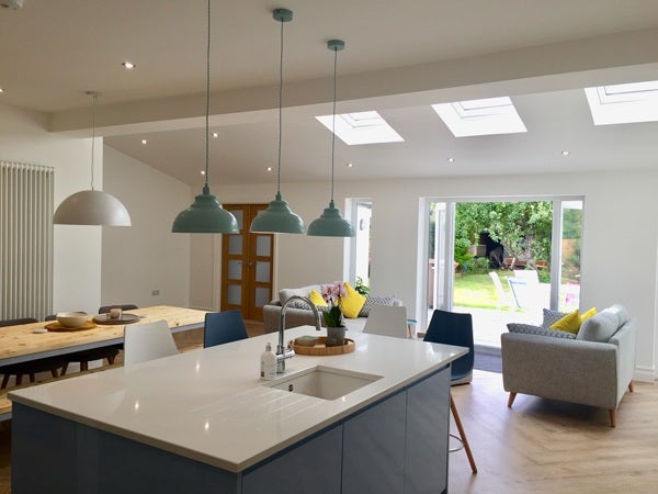 rooflite windows in kitchen extension